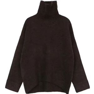 Cozy Brown Turtleneck Sweater Size LARGE